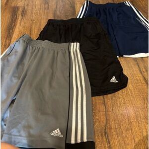 3 pair of Adidas boys shorts.  Size XL 18-20